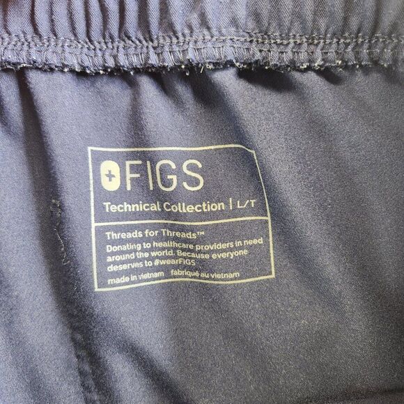Figs Scrub Pants Womens LT Blue Zamora Joggers Zip Cargo High Rise Nurse Vet - Picture 7 of 14